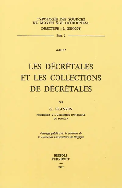 Les décrétales et les collections de décrétales