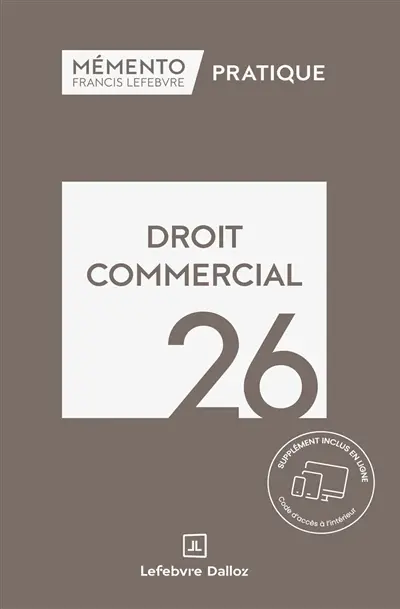 Mémento droit commercial : 2026