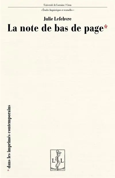 La note de bas de page : dans les imprimés contemporains