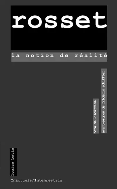 La notion de réalité