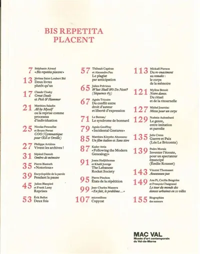 Bis repetita placent : version B