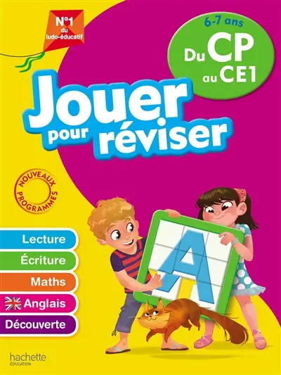 Jouer pour réviser du CP au CE1, 6-7 ans : lecture, écriture, maths, anglais, découverte