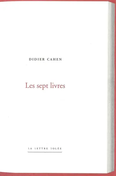 Les sept livres