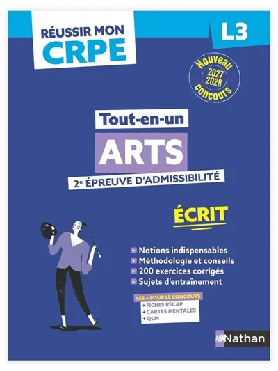 Arts, 2e épreuve d'admissibilité : écrit L3 : nouveau concours 2027-2028