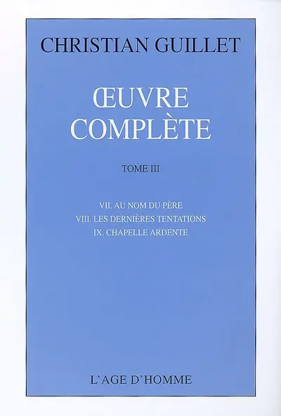 Oeuvre complète. Vol. 3