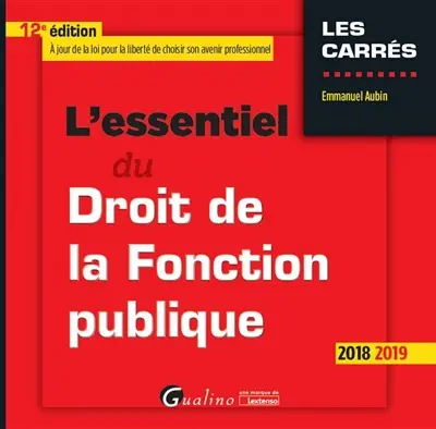 L'essentiel du droit de la fonction publique