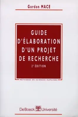 Guide d'élaboration d'un projet de recherche