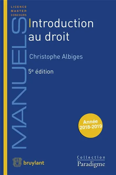 Introduction au droit : année 2018-2019
