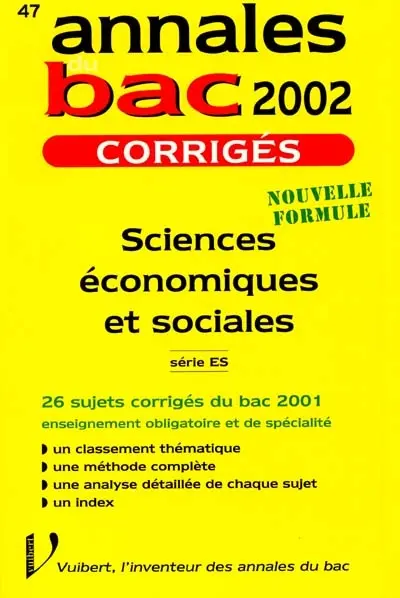 Sciences économiques et sociales : série ES