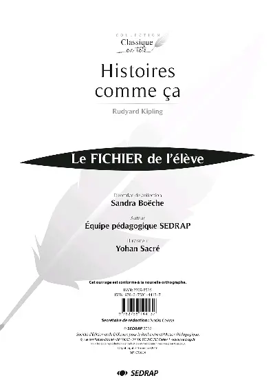 Histoires comme ça : le fichier de l'élève