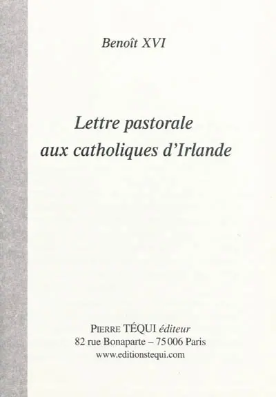 Lettre pastorale aux catholiques d'Irlande