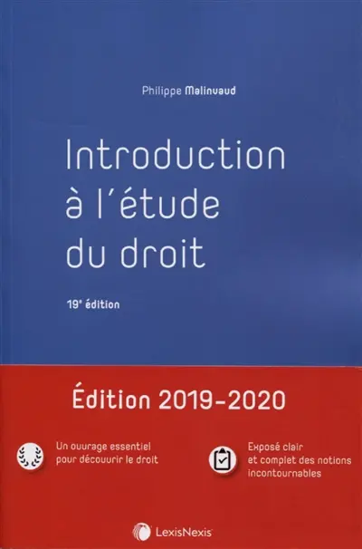 Introduction à l'étude du droit