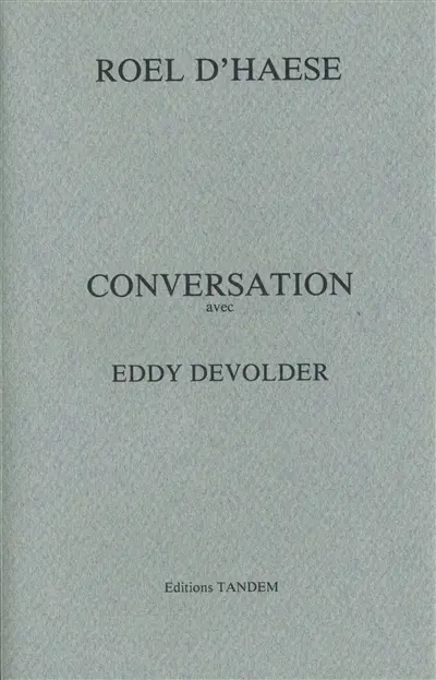 Conversation avec Eddy Devolder