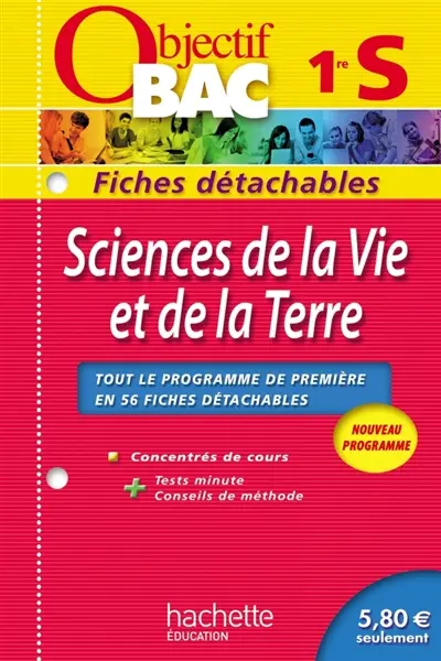 Sciences de la vie et de la terre, 1re S : nouveau programme