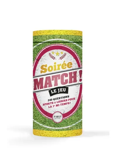 Soirée match ! : le jeu : 240 questions sport & loisirs pour la 3e mi-temps