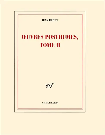 Oeuvres posthumes, tome II