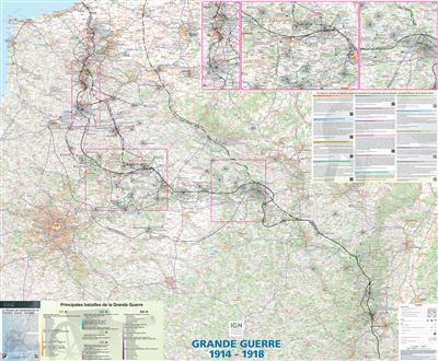 POSTER GRANDE GUERRE 1914-1918 PLASTIFIE 121 CM X 100 CM