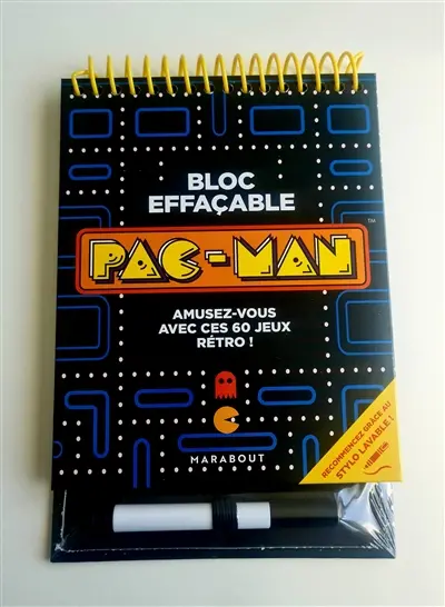 Pac-Man : bloc effaçable : amusez-vous avec ces 60 jeux rétro !