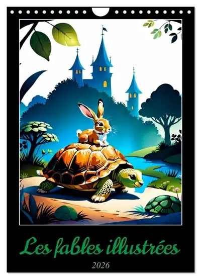 Les fables illustrées (Calendrier mural 2026 DIN A4 horizontal), CALVENDO calendrier mensuel : N'attendez plus pour plonger dans l'univers magique des fables.