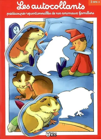 Les autocollants prédécoupés repositionnables de nos animaux familiers : cochon d'Inde