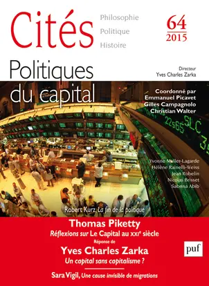 Cités, n° 64. Politiques du capital