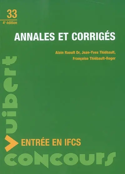 Annales et corrigés : entrée en IFCS