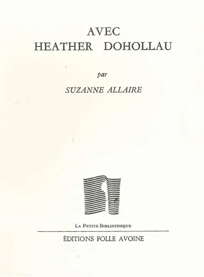 Avec Heather Dohollau