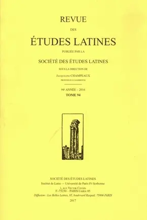 Revue des études latines, n° 94