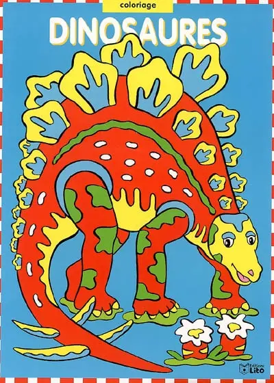 Dinosaures : coloriage bleu