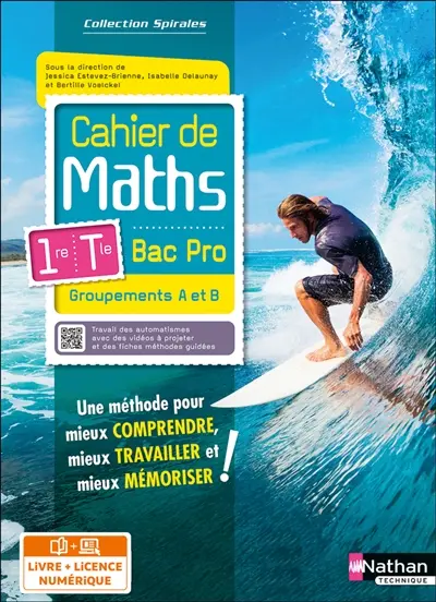 Cahier de maths 1re terminale bac pro groupement A et B