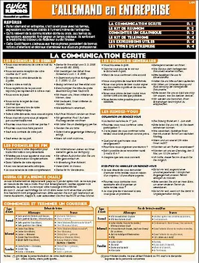 L'allemand en entreprise