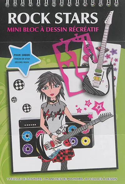 Rock stars : mini bloc à dessin récréatif