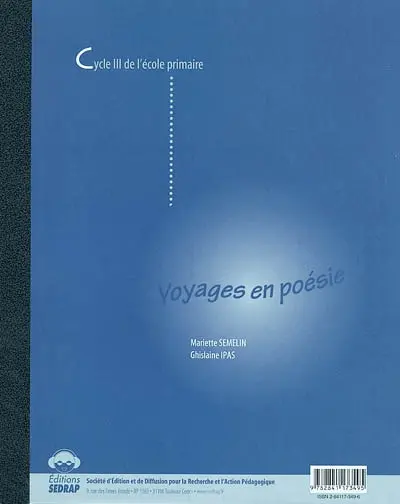 Voyages en poésie, cycle 3 de l'école primaire