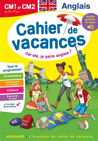 Cahier de vacances CM1 et CM2, de 9 à 11 ans : anglais : tout le programme !