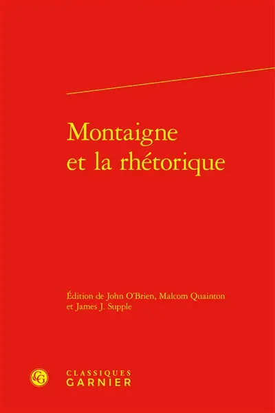 Montaigne et la rhétorique
