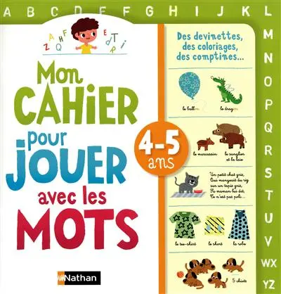 Mon cahier pour jouer avec les mots, 4-5 ans