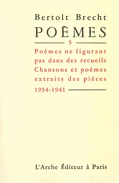 Poèmes. Vol. 5. 1934-1941