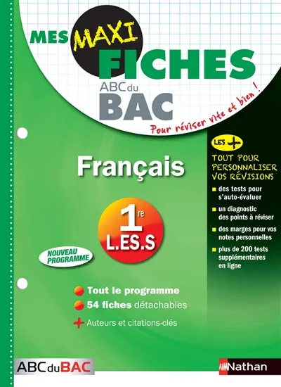 Français, 1re L, ES, S