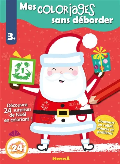 Mes coloriages sans déborder : une surprise de Noël par jour