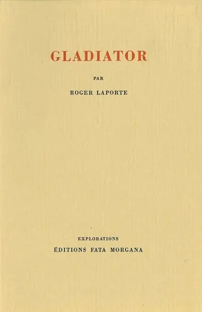 Gladiator : essai sur Valéry