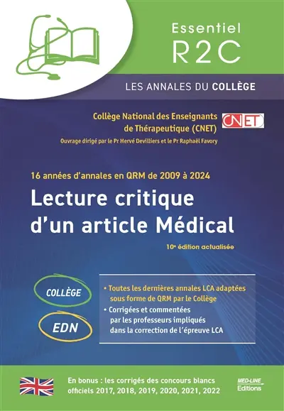 Lecture critique d'un article médical : 16 années d'annales en QRM de 2009 à 2024