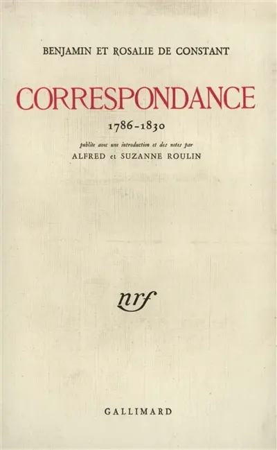 Correspondance : 1786-1830