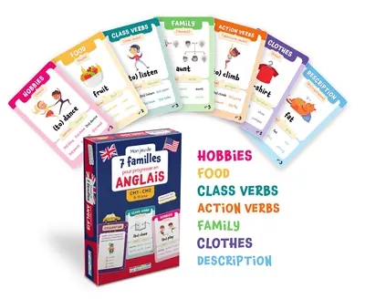 Mon jeu de 7 familles pour progresser en anglais : CM1-CM2
