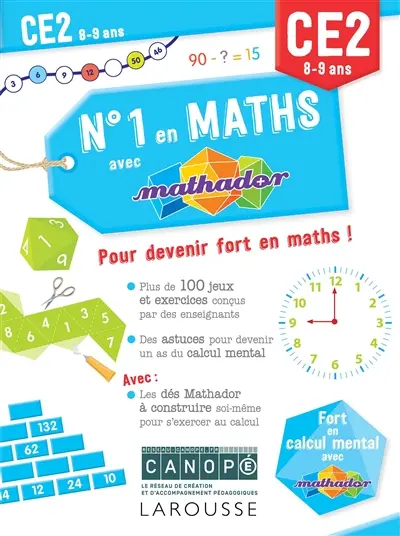 N°1 en maths avec Mathador CE2, 8-9 ans
