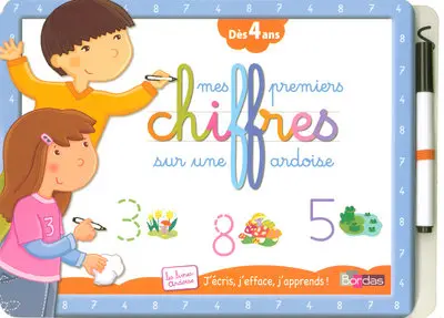 Mes premiers chiffres sur une ardoise : un livre-ardoise pour apprendre à écrire