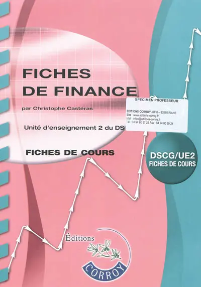 Fiches de finance : unité d'enseignement 2 du DSCG : fiches de cours