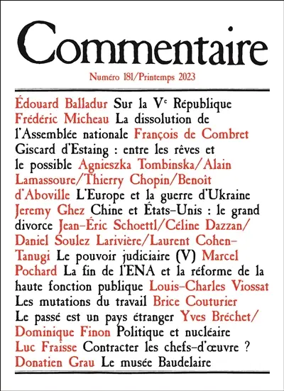 Commentaire, n° 181