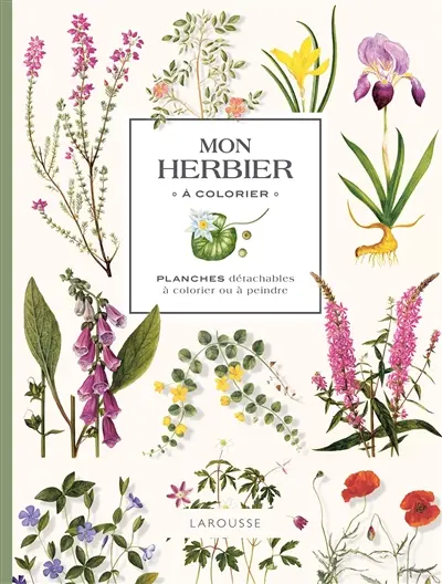 Mon herbier à colorier : planches détachables à colorier ou à peindre