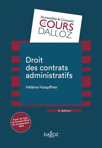 Droit des contrats administratifs