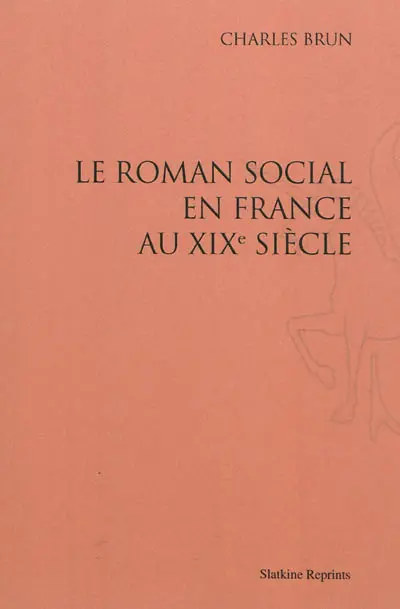 Le roman social en France au XIXe siècle